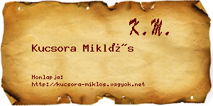 Kucsora Miklós névjegykártya